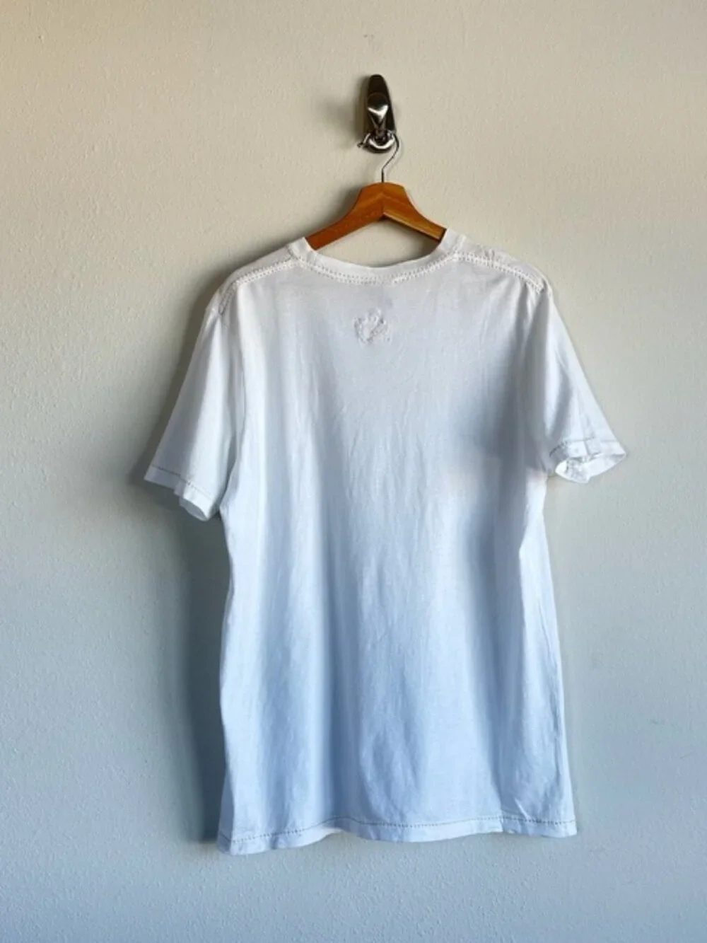 True Religion Single Stitch White Embroidered Tee  Size XXL